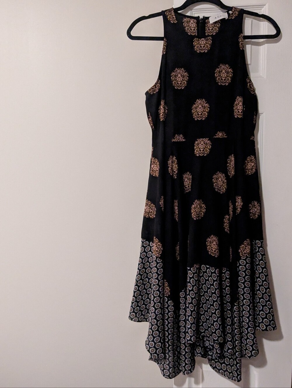 100% Silk ALC Elisa Sleeveless Printed Dress